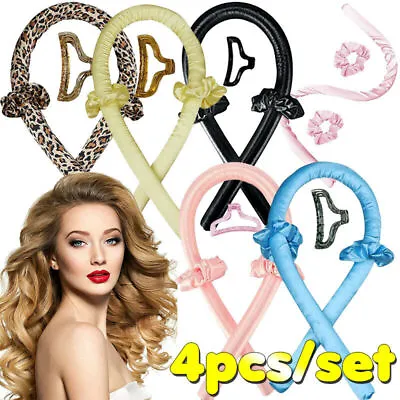 $14.90 • Buy Heatless Curling Rod Headband - Overnight Curlers For Long Hair With Hair Clips