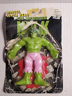 Vintage 1989 THE INCREDIBLE HULK Marvel Super-Hero Bendable Figure By Just Toys • $10