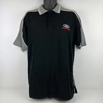 Ford Racing Official Supporters Polo Shirt Mens M Black/Grey 59/81 • $39.99