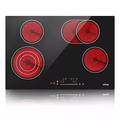 IsEasy 30in Electric Cooktop Ceramic Stove Top 4 Burners 7200W Touch Control  • $205.75