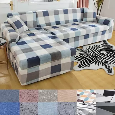 Elastic Sofa Cover Couch Cover Chair Sectional Sofa  Sofa Cover  Sofa L-shape • $27.63