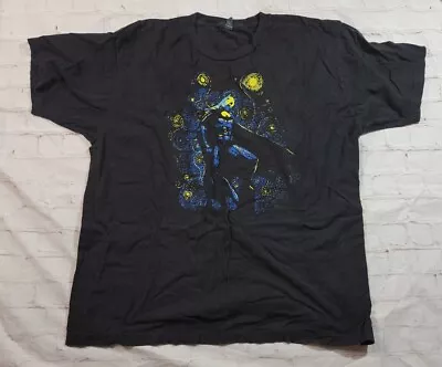 Batman Starry Dark Knight Black Shirt Size XL Van Gogh DC Comics • $12.80