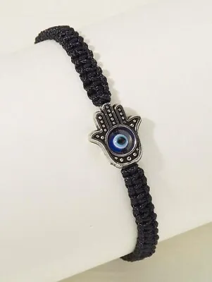 $3.49 • Buy String Hamsa Hand Evil Eye Bracelet Reiki Women Men Charm Braided Lucky Bracelet