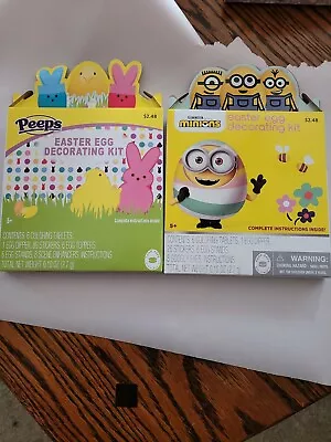 Lot Of 2 DUDLEYS  PAPER MAGIC PEEPS  & MINIONS EGG DYE DECORATING KITS  NEW • £8.69