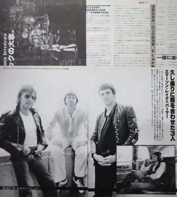 Emerson Lake & Palmer Keith Greg Carl 1977 Clipping Japan Magazine Ml 9s 8page • $6.58