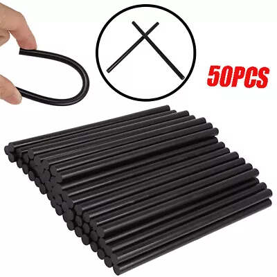 50x Bulk Black Hot Melt Glue Sticks 7mmx150mm Adhesive Craft DIY Car Repair • $16.65