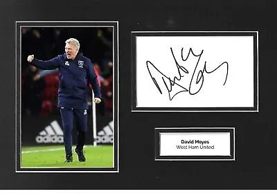 David Moyes Signed 12x8 Photo Card Display West Ham United Autograph COA • £49.99