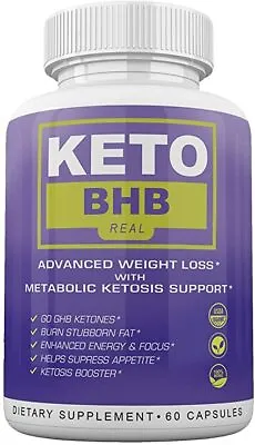 Keto Bhb Real Advanced Weight Loss With Metabolic Ketosis Support 60 Capsules • $12.83
