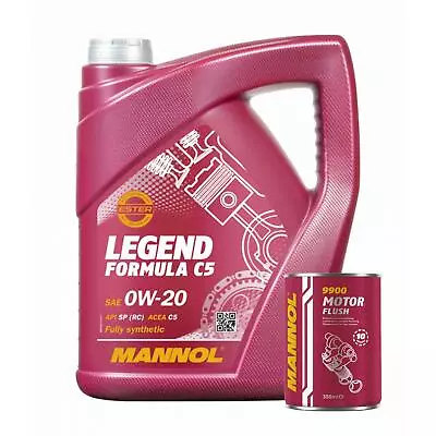 £26.77 • Buy 5L MANNOL C5 0W20 Fully Synthetic Engine Oil Dexos 1+ Engine Flush