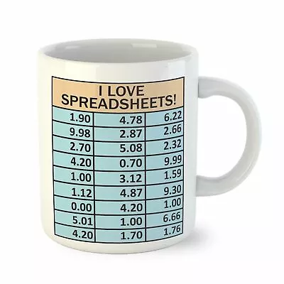 Accountant Gifts For Accountants - Funny Coffee Mug Gift - I Love Spreadsheets • £8.97