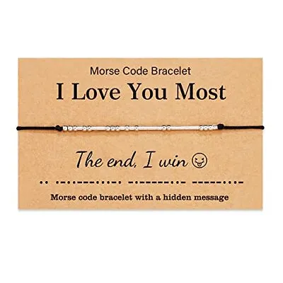  I Love You Most Morse Code Bracelet For Women Men I Love You More • $20.23