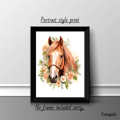 Horse Wildlife A4 Print Poster Picture Wall Art Home Decor Unframed New Gift • £3.99