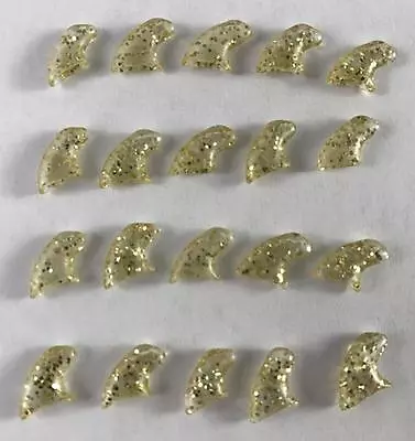 NEW Lot Of 40 Gold Sparkle Cat Nail Covers Caps Medium Silicone • $6.99