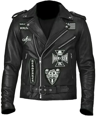 Zakk Wylde Black Label Society / Men's Genuine Black Biker Jacket • $129