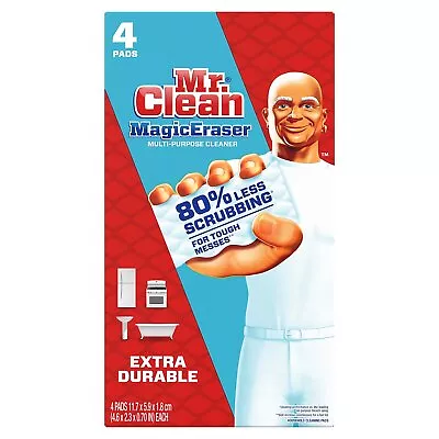 Mr. Clean Magic Eraser Extra Power 4 3/5  X 2 2/5  4/Box 82038 • $12.96