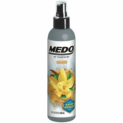 Medo Pump Spray Car Air Freshener Vanilla Neutralises Unpleasant Odours 236ml • £7.49