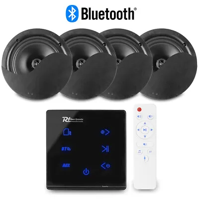 Bluetooth Ceiling Speaker Set - 4x NCSS8B 8  And A100B Home Audio Music System • £259