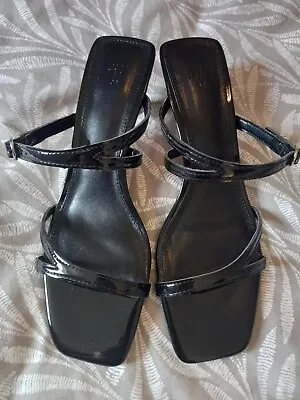 H&M Kitten Heel Black Sandals Size 5 • £9.99