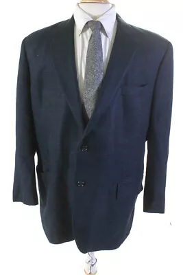 Brooks Brothers Mens Navy Blue Two Button Long Sleeve Blazer Jacker Size 44S • $60.99