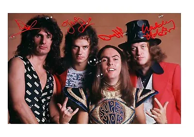 £39.27 • Buy Slade 3 A4 Signed Mounted Photograph Poster Choice Of Frame
