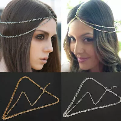 £2.98 • Buy Hippie Retro Headchain Headband Head Piece Chain SUMMER Hair Band  