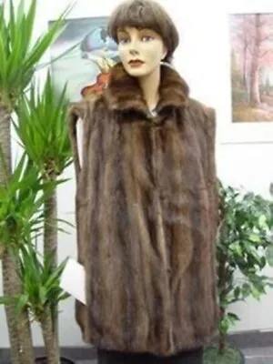 New Refurbished Demi Buff Mink Fur & Leather Vest Jacket Women Woman Size All • $1433.87