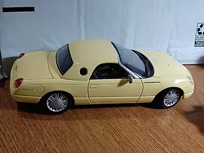 1999 Maisto Ford Thunderbird Auto Show Car Yellow Diecast 1/18 Scale (No Box) • $24.99