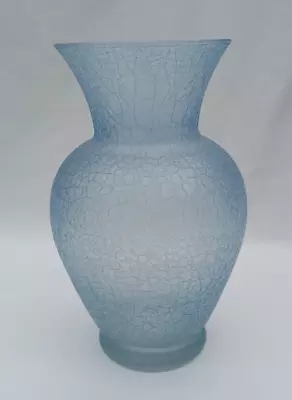 Blue Crackle Glass Effect Vase (Height 22.5cm) • £13.95