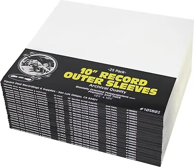 (500) 10SB02 10” Vinyl Record Outer Sleeves – 2mil Thick - Archival Clear BOPP • $75.99