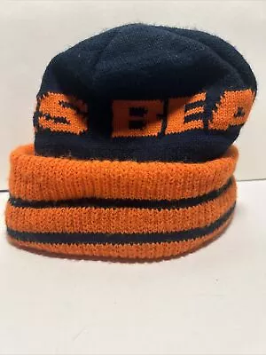 Vintage Chicago Bears NFL Beanie Winter Cuff Stocking Hat Cap • $15