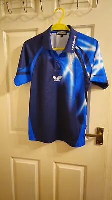 Butterfly Table Tennis Top/Shirt. Blue EU Size Small.  • £12.50