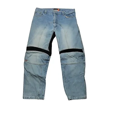 Icon Recon Jeans Mens 40 Blue Denim Cotton Asphalt Technologies Knee Motorcycle • $59.95