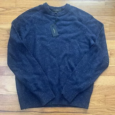 Rag & Bone Mens Harlow Donegal Sweater - Navy Size M New • $89.99