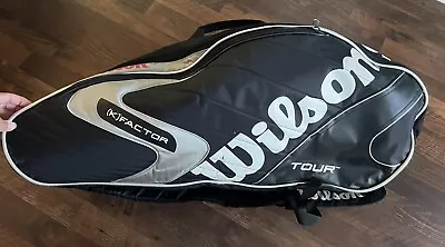 Wilson Tour (K)Factor Tour Tennis Bag With Backpack Straps EUC • $32.99