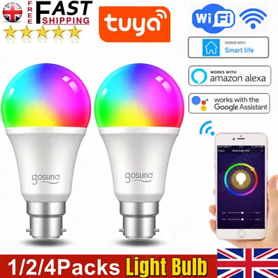Gosund B22 WiFi Smart LED Light Bulb Color Lamp 8W RGB APP Control Alexa Google • £23.24