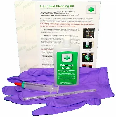 Epson Print Head Cleaning Kit. Unblocks Printer Nozzles 120ml Cleaner • £10