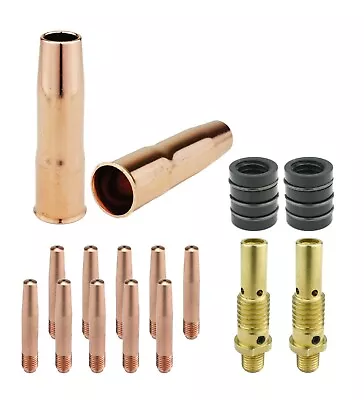 MIG Gun Parts For LIN 200 & 250 Tweco #2 -Diffusers + Tapered Tips + Nozzles • $24.21