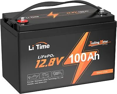 LiTime 12V 100Ah TM LiFePO4 Lithium Battery With Low-Temp Protection BMS • $299.99