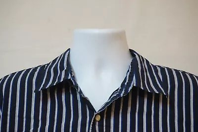 Converse One Star Midweight Button-Front Shirt Navy Blue Excellent 2XL 1680 • $13.24