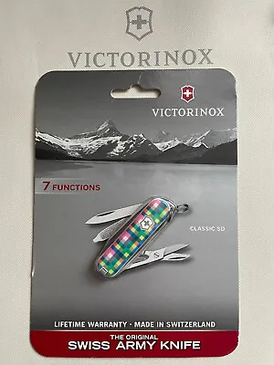 Victorinox PLAID (PIXEL?) Special Edition Swiss Army CLASSIC SD 58mm Knife NEW • $109.99