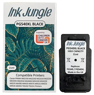 PG540XL Black 21ml Ink Cartridge For Canon MG4150 Printer Replaces PG540 PG540L • £18.95