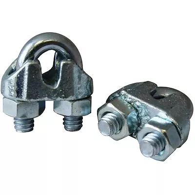 25  Malleable Zinc Plated Wire Rope Cable Clips 3/8  • $23.93