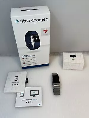 Fitbit Charge 2 Smart Fitness Activity Tracker Silver Metal Braided READ DESCRP! • $16.70