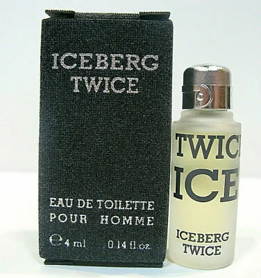 Iceberg Twice Pour Homme For Men Eau De Toilette 4.ml Miniature Grey Gift Bagged • £10