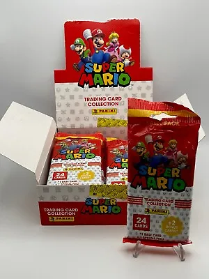 Panini Super Mario Trading Cards Jumbo Pack (26 Cards) -Sealed  Guaranteed Foil • $19.95