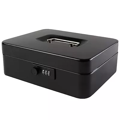 KYODOLED Large Cash Box With Combination Lock Safe Metal Money Box With Money • $24.95