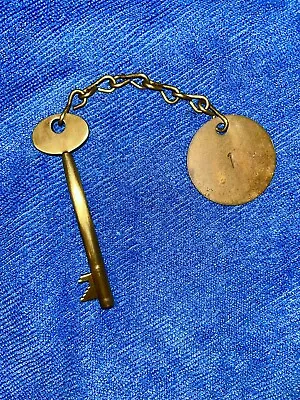 Vintage Gamewell Police/ Fire Alarm Telegraph Call Box Key And Brass Fob • $45