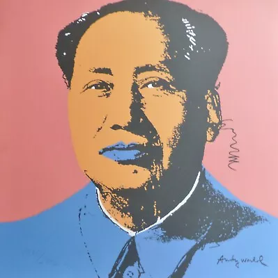 ANDY WARHOL MAO TSE TUNG SIGNED HAND NUMBERED ED 1975/2400 LITHOGRAPH 毛澤東 Zedong • $189