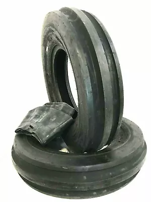 Two 600-16  Tractor Tires Three Rib W/tubes F2  Tri Rib 6.00 16 3 Rib • $189.99