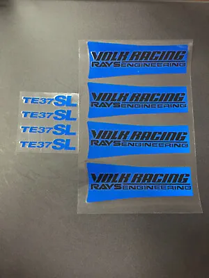 JDM Reflective VOLK Racing TE37SL Wheel Sticker Decals Blue Letter Drift • $16.50